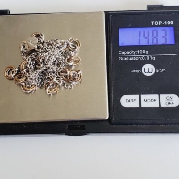 Frederic Duclos Sterling Silver Love Knot 40 in Long Necklace - Picture 7 of 9